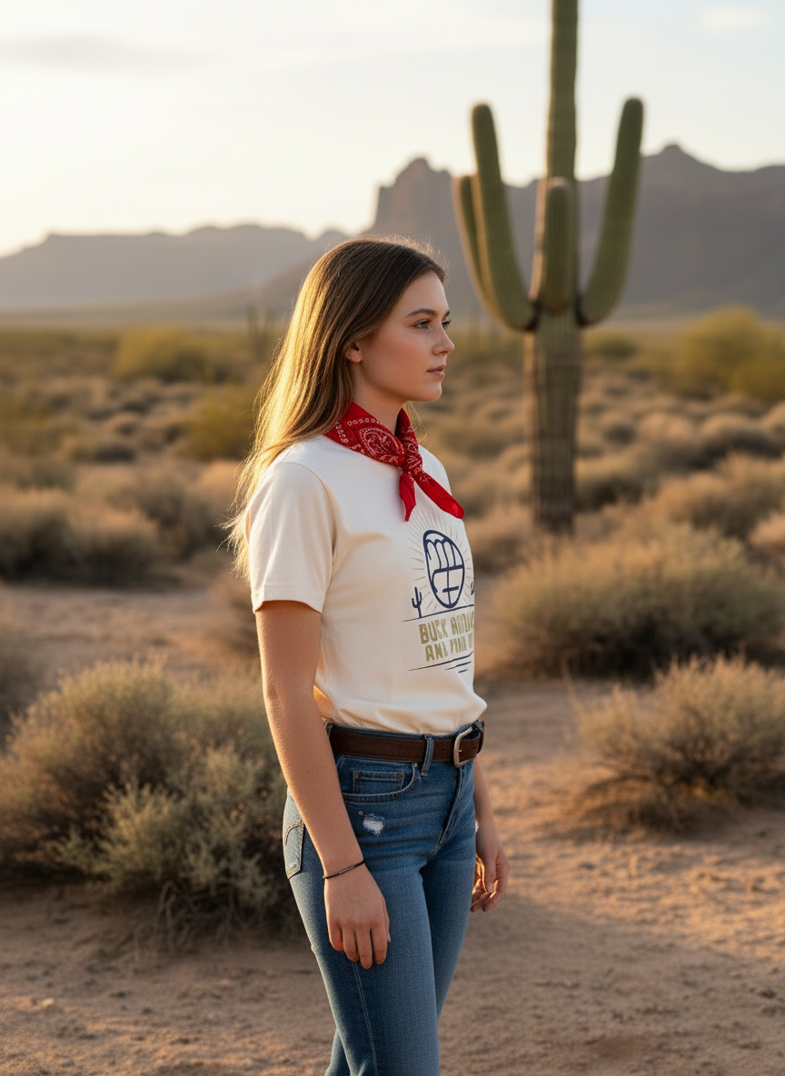 Women's Vintage White Buck Around And Find Out Tee
