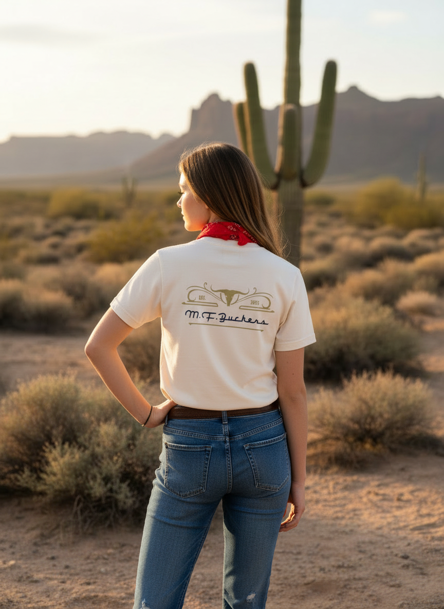 Women's Vintage White Buck Around And Find Out Tee